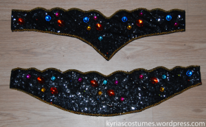 New belts with acrylic jewels